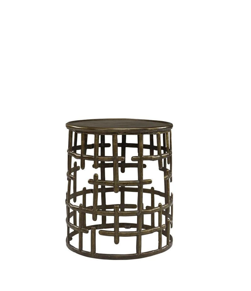 FRANCO side table vintage brass - Meadow Home