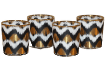  Votive Ikat Lykt Sort - Meadow Home